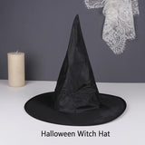 1Pc Halloween Black Witches Hat Cap Hanging Witches Hats Costume Accessory For Halloween Party Cosplay Favor Role Play