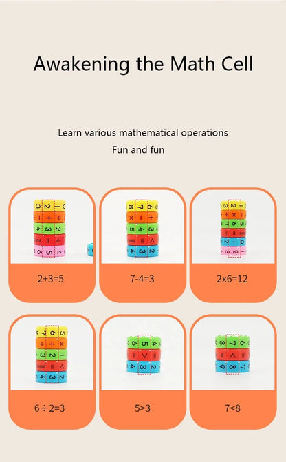 Children's Creative Magnetic Math Tesseract Toy Arithmetic Intelligence Early Education Toys Add Subtract Multiply Divide Toy