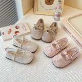 2026 Summer Kids Shoes Girls Sandals Lace Floral Princess Shoes Children Soft Sole Flat Party Dress Breathable Shoes