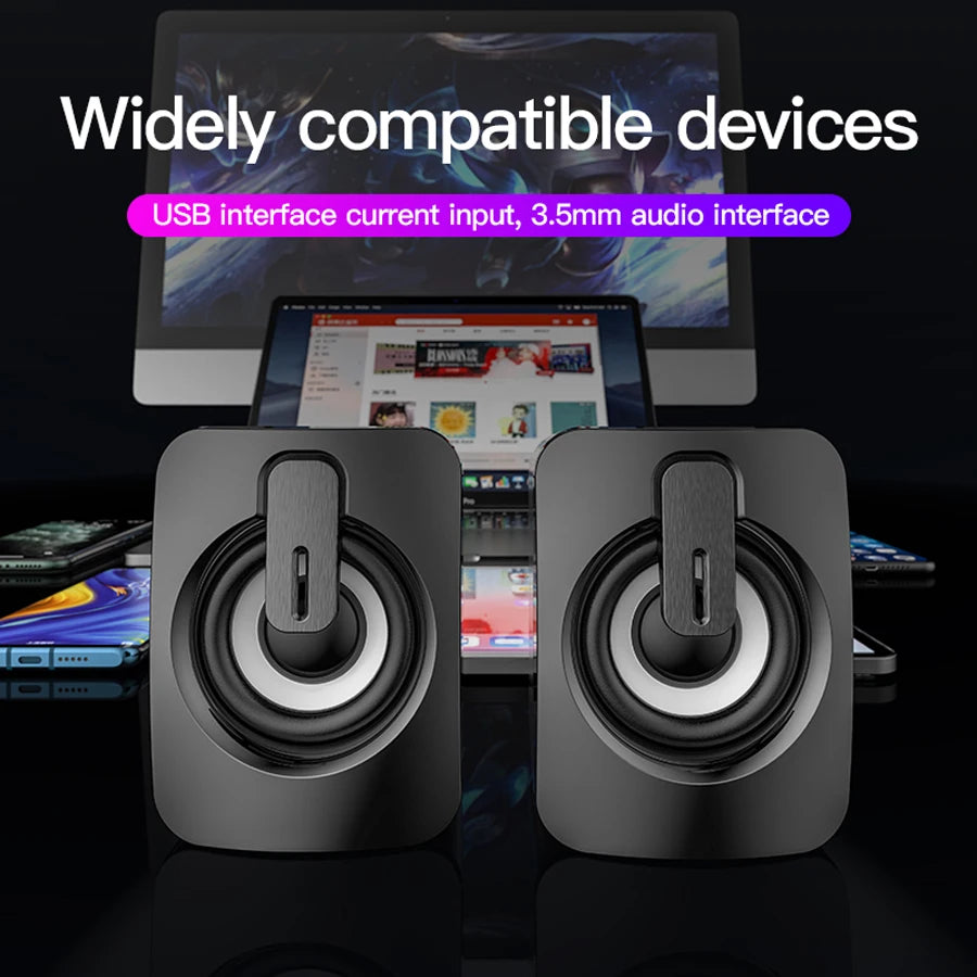 Computer Speaker For PC Laptop Desktop Caixa De Som Bluetooth Portable Sound Box Music Wireless Wire USB Mini Column Acoustics