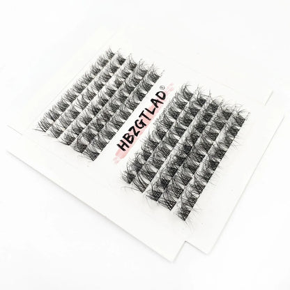 5D DIY Cluster Invisible band Lashes Segmented Bundle Thick Eyelashes Extension Russian Volume Individual False Lashes Cilios