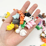 10/50pcs 3D Printed Simulation Toys Mini Animal Model Home Ornament  Cartoon Figure Birthday Gift Sets Decompression Kid Toy