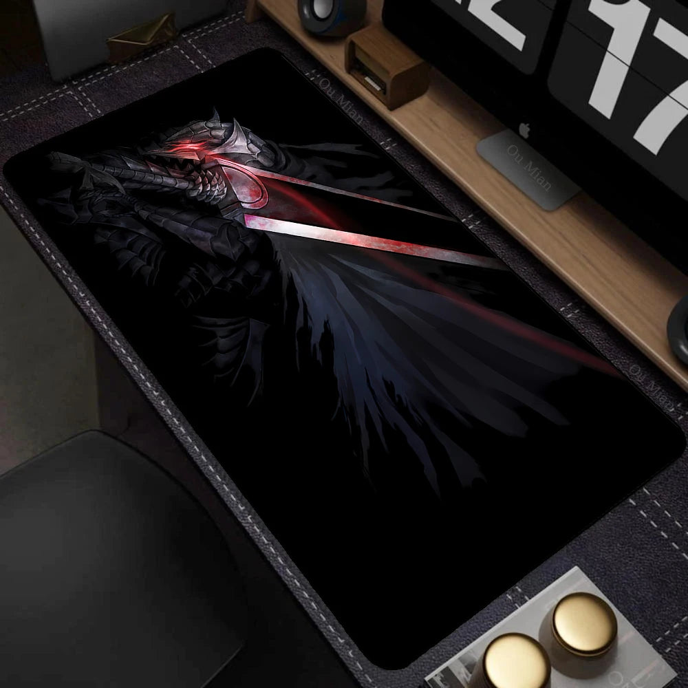 Anime Berserk Mousepad Big Deskmat With Lockrand Office Pc Computer Accessories Mouse Pad Gaming Prime Gaming XXL Keyboard Mat