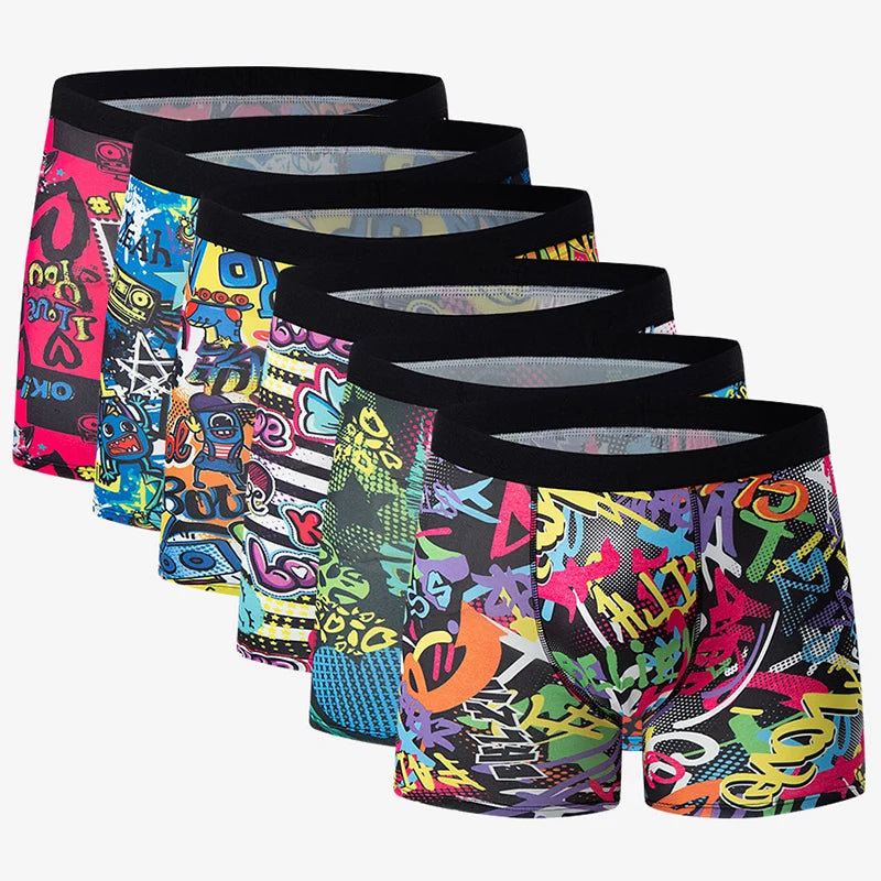 4/5 /10 Pcs Fashionable Men's Long Underwear Casual Boyshort Youth Sports Shorts Comfortable Breathable Stretch Shorts Underwear