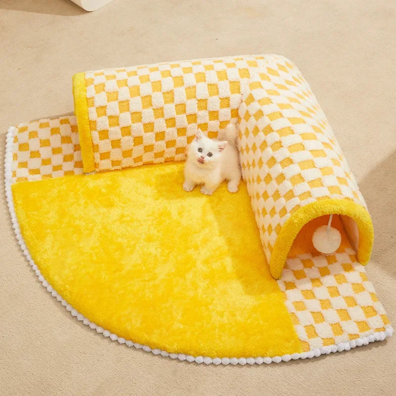 Cama tipo túnel para gatos, cesta para perros y gatitos, casa bonita, alfombra para el hogar, productos para perreras para mascotas, puede jugar 