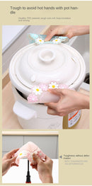 Round Daisy Heat Resistant Silicone Mat  Cup Coasters Insulation Non Slip Pot Holder Thicken Table Placemat Kitchen Accessories