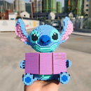 Anime Stitch Building Blocks Angel Scrump Guitar Holding Book Stitch Model Assembled Toys Children's DIY Mini Brick Figure