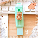 Kawaii Push Pull Capybara Eraser Soft School Supplies Clean Mess Free Stationary Office Student Rubber Eraser For Kids Gift