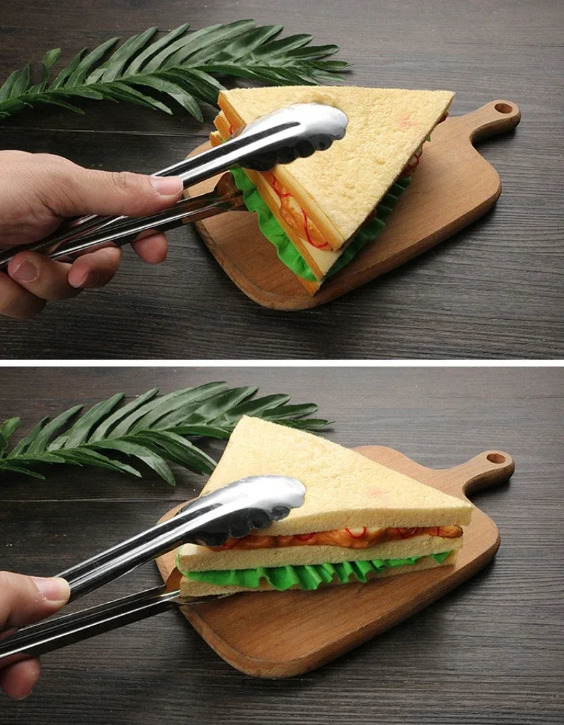 Stainless Steel Kitchen Food Tongs Household Products Cooking Utensils Cookware Bbq Assesories Grill Accessories Buffet Bread