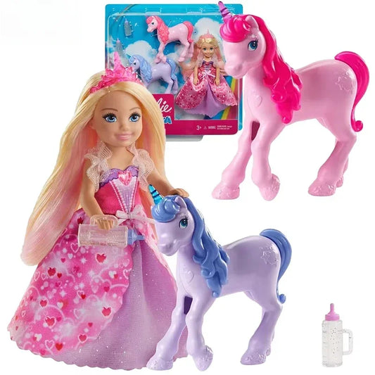 Genuine Barbie Doll Dreamtopia Chelsea Toys for Girls Children Gift Bonecas Beautiful Princess Baby Toys Unicorns Accessories