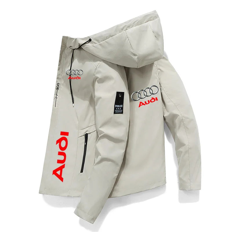 Men's motorcycle racing jacket, casual windbreaker, pilot jacket, Audi motorcycle clothing