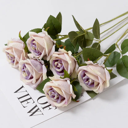 3/5/10/20pcs Roses Artificial Flowers Rose Flower Branch Artificial Red Roses Realistic Fake Rose for Wedding Home Decor