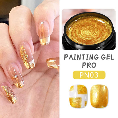 BORN PRETTY 5 IN 1 Clear Water Ripple Gel Polish 5ml No-wipe Top Coat Reinforcement Adhesive Nail-Shape Wave Gel Nail Polish