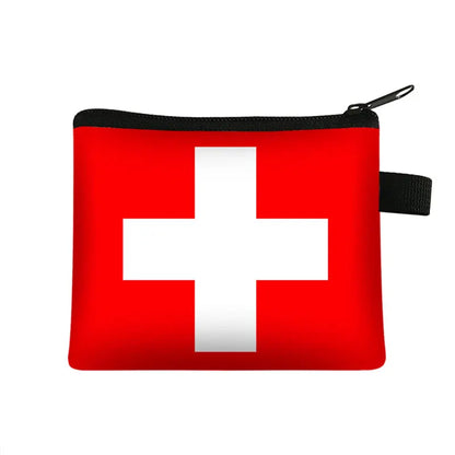 National Flag Print Coin Purses Algeria Spain Haiti Israel Women Wallet Saudi Arabia Men Purse Small Handbag Money Coin Bags