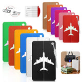 Aluminium Alloy Aircraft Luggage Tag with Name Travel Luggage Tag ID Card Anti-lost Solid Color Travel Accessories