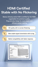 Baseus USB Hub DP 4K Dual HDMI Adapter 11 in 1 Splitter RJ45 USB 3.0 PD 100W Docking Station for MacBook Pro Air M2 M1 USB C HUB