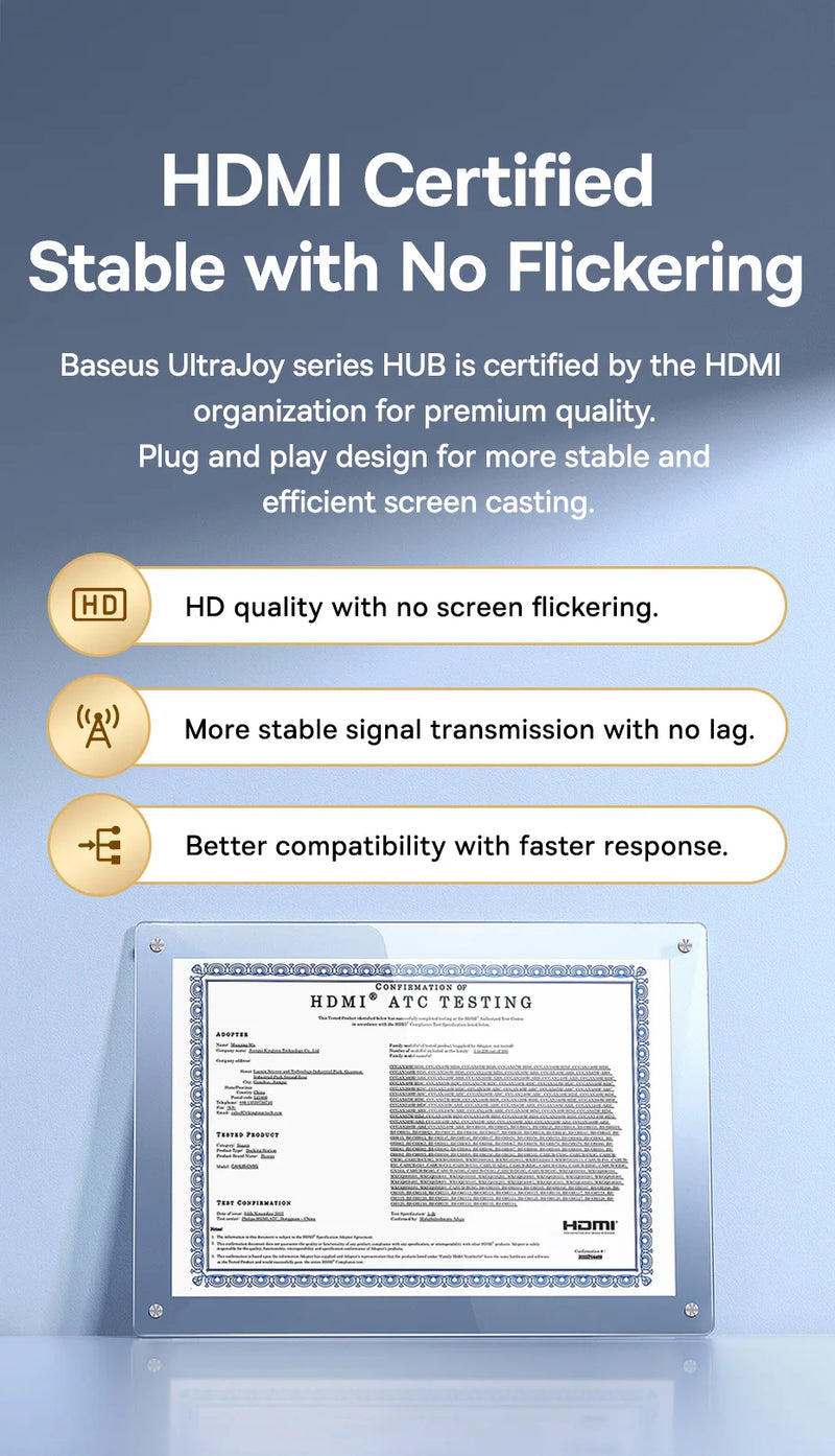 Baseus USB Hub DP 4K Dual HDMI Adapter 11 in 1 Splitter RJ45 USB 3.0 PD 100W Docking Station for MacBook Pro Air M2 M1 USB C HUB