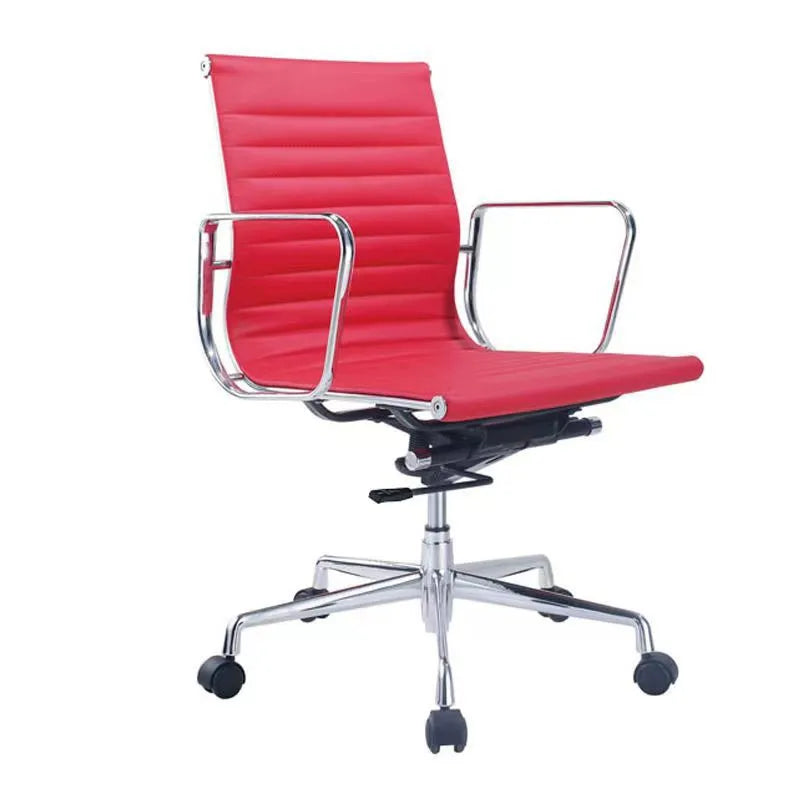 Silla de ordenador cómoda y giratoria de piel de vaca, ergonómica, para sala de conferencias, oficina, salón de ocio, envío directo