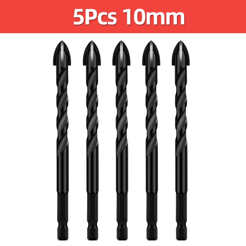 Cross Hex Drill Bit Set For Concrete Porcelain Tile Glass Metal Professional Multifunction Drill Bits Kit Tools Carbide Drills