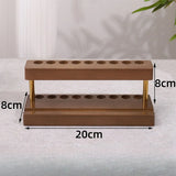 1PC Walnut Wood Multifunction Desk Organizer - Pen Holder, Phone Stand & Storage Solution for Office and School