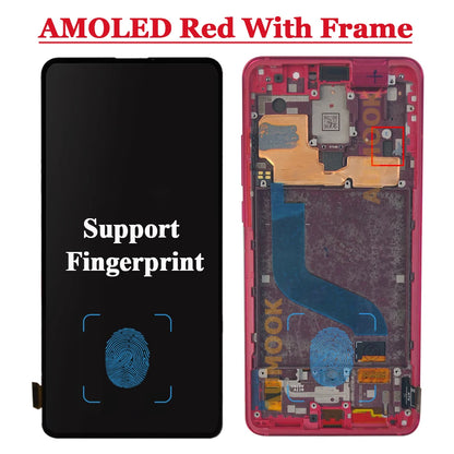 6.53" AMOLED For Xiaomi MI 9T Pro/MI 9T LCD Display Touch Screen Digitizer Assembly With Frame for Xiaomi Redmi K20 Pro /K20 LCD