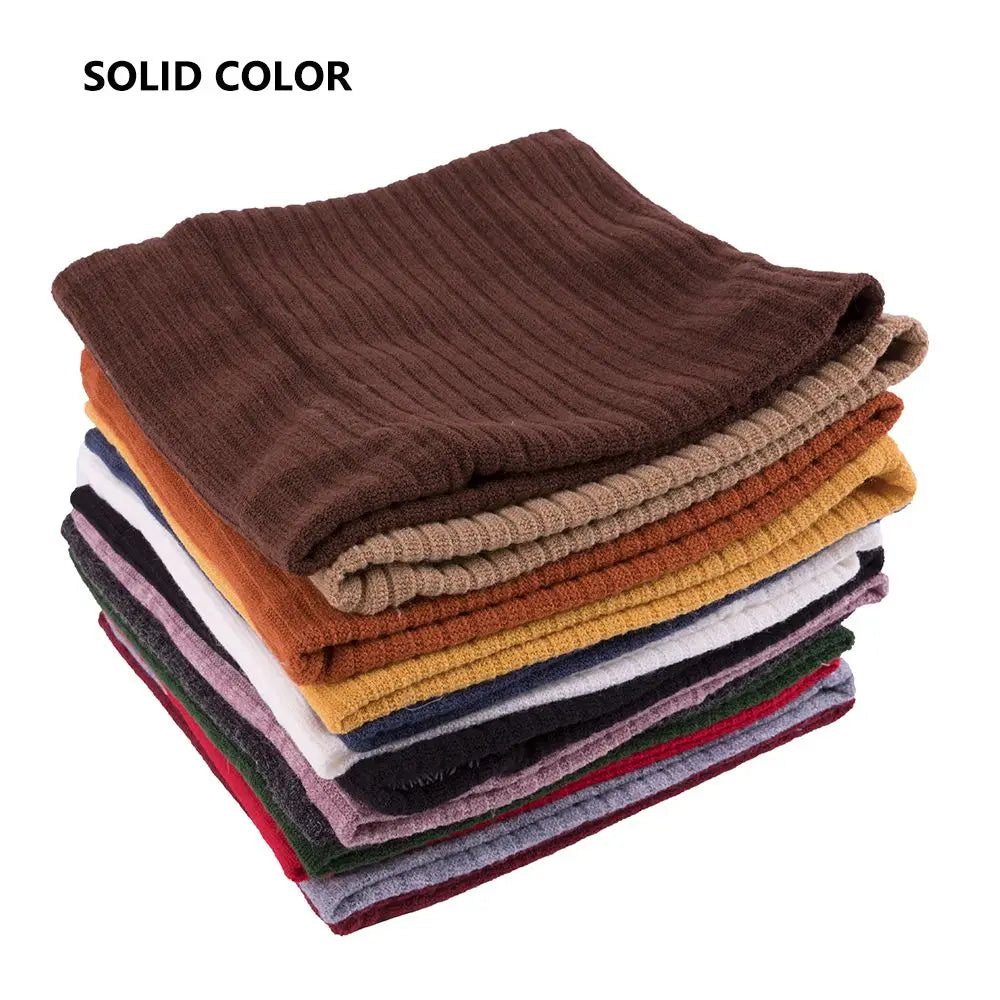 Fleece Lined Scarf Thermal Fleece Snood Neck Warmer Winter Outdoor Windproof Ski Cycling Circle Loop Scarves Men Women Gifts