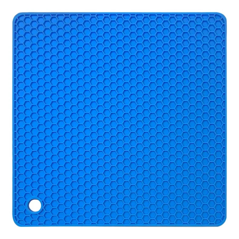 18cm Square Silicone Mat Heat Resistant Potholder Dining Table Placemat Non-slip Pot Holder Cup Coaster Kitchen Accessories