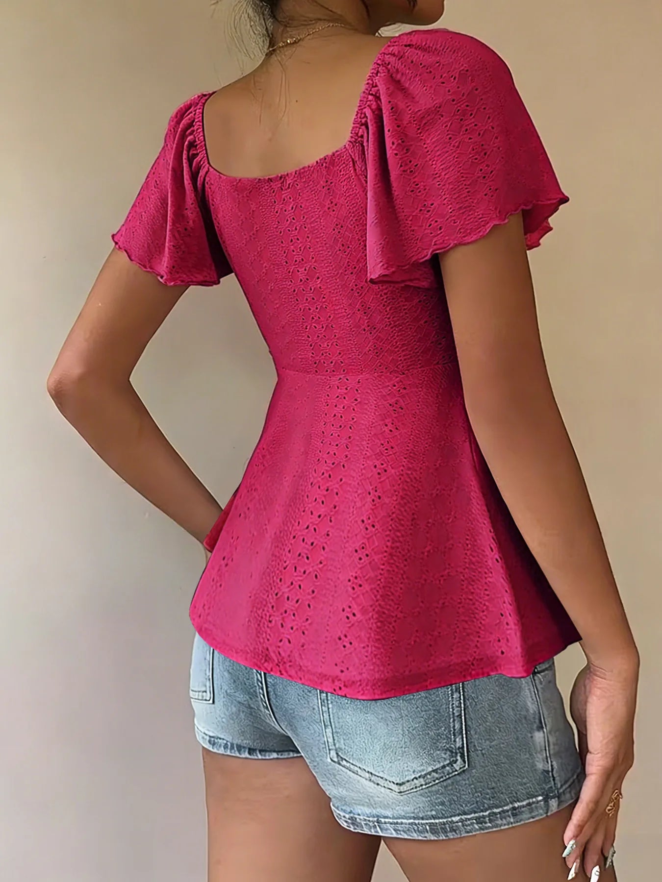 2026 Women Y2k Summer Tops V-Neck Drawstring Sexy Lace Up Short Sleeve Solid Color Shirts Female Elegant Casual Fashion Blouses