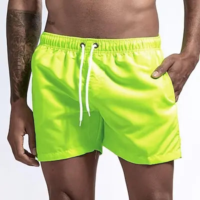 Bañador corto para hombre, de secado rápido, transpirable, con cordón y bolsillos para surfear en la playa en verano.
