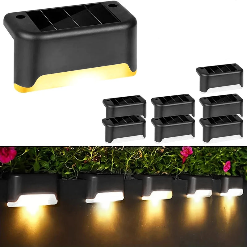 16 PCs of solar outdoor deck lights commercial street LED step lights suitable for balconies terraces stairs fences lanes paths