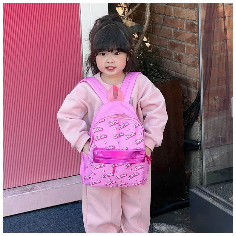 Kawaii Barbie Cartoon Anime Fashion Backpack Girl Barbie Princess Backpack Cute Kindergarten Kids Schoolbag Gift Toys