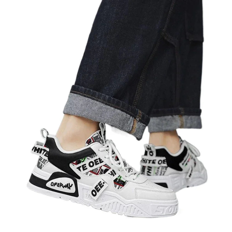 Casual Fashion Leather Sneakers New Skateboard Men's Shoes Outdoor Running Sports Shoes Hiking Tennis Platform Luxury Footwear