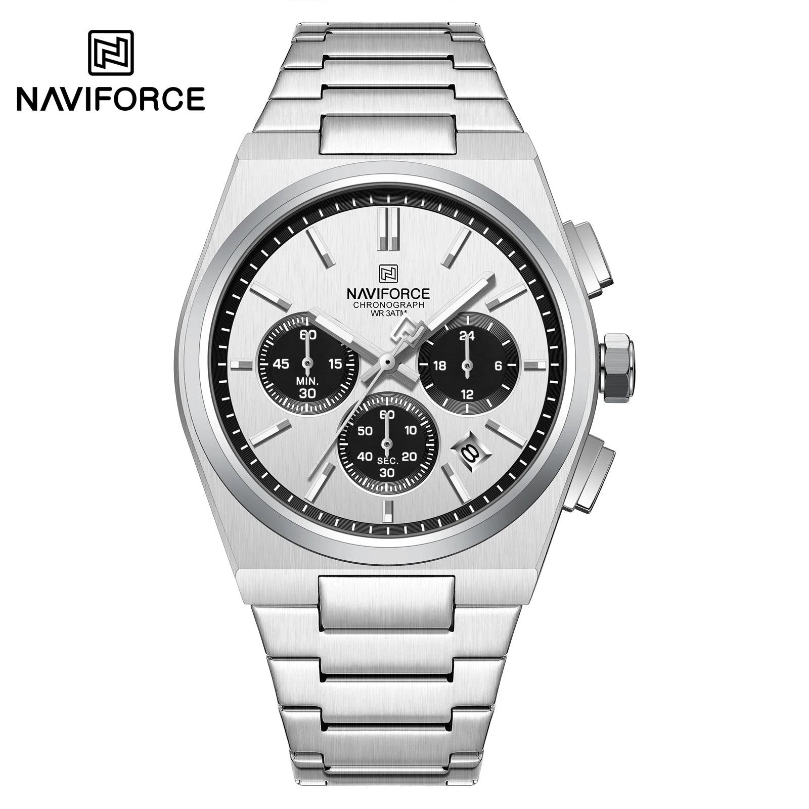 NAVIFORCE Men Casual Sport Quartz Calendar Wrist Watch for Men Business Steel Strap Waterproof Male Clock Relogio Masculino
