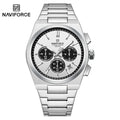 NAVIFORCE Men Casual Sport Quartz Calendar Wrist Watch for Man Business Steel Strap Waterproof Male Clock Relogio Masculino