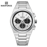 NAVIFORCE Men Casual Sport Quartz Calendar Wrist Watch for Men Business Steel Strap Waterproof Male Clock Relogio Masculino