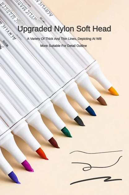 9/144 Colors Acrylic Paint Art Marker Pen DIY Painting Drawing for Card Ceramic Stone Mug Glass Fabric Clothes Art Supplies