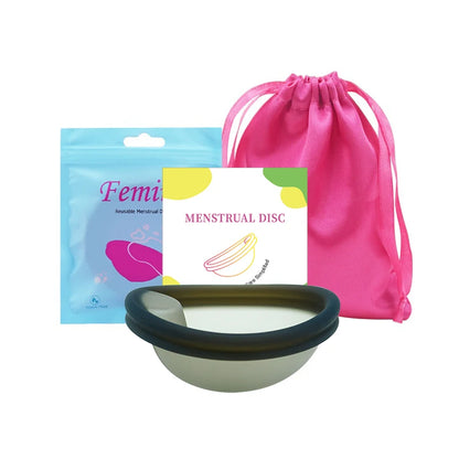 Silicone Menstrual Disc Cup Period Menstrual Collector Menstruation Menstrual Disk Women Health Care Feminine Hygiene Extra-Thin