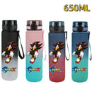 650ML Sonic Hedgehog Sport Water Bottle Large Capacity Cartoon Portable Plastic Water Bottle Drinking Cup Student Birthday Gifts