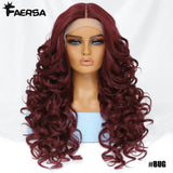 Black Brown Curly Wig Synthetic Lace Front Wigs For Women Blonde Orange Female Lace Wig 13X4.5X1 Cosplay Hair Daily Use
