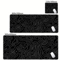 XXL Desk Mat Black And White Strata Liquid Mousepad Large Abstract Mouse Pad Gaming Deskmat With Lockedge Office Non-slip Carpet