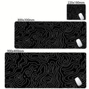 XXL Desk Mat Black And White Strata Liquid Mousepad Large Abstract Mouse Pad Gaming Deskmat With Lockedge Office Non-slip Carpet