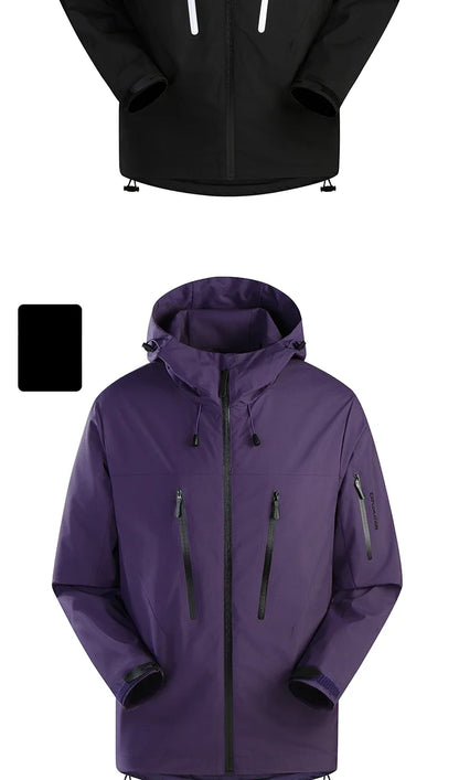 Spring Autumn Men's Windbreaker Fashion Outdoor Mountaineering Travel Windproof Waterproof Hooded Jacket Slim Fit Versatile Coat