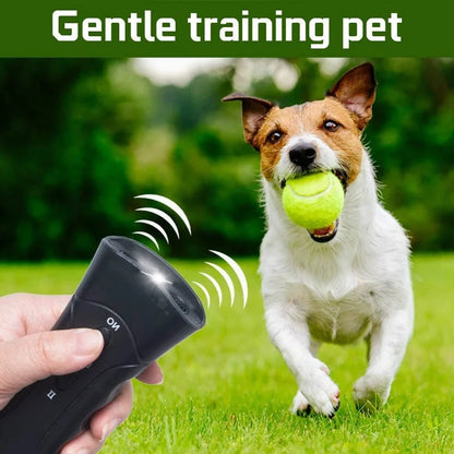 Dog Repeller Anti Barking Stop Bark Training Device Outdoor LED Ultrasonic Dog Training Repellents with Flash Light