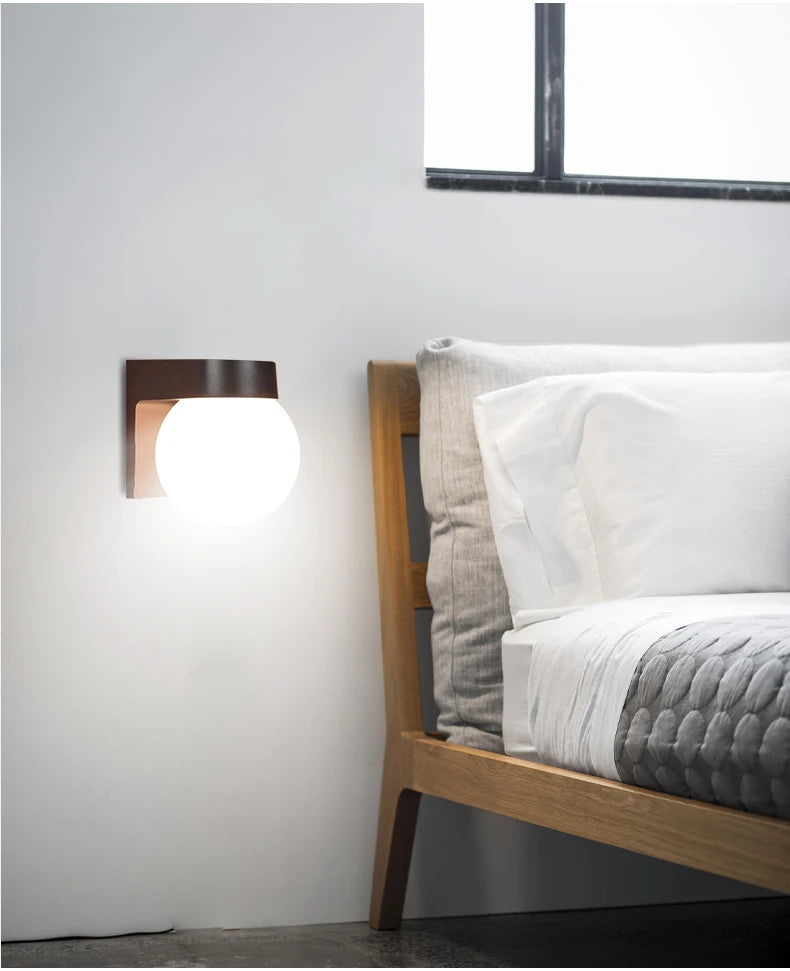 Outdoor Wall Lamp Balcony Bedroom Corridor Courtyard Lamp Acrylic Lamp Shade E27 Spherical Wall Lamp Upper and Lower Wall Lamp