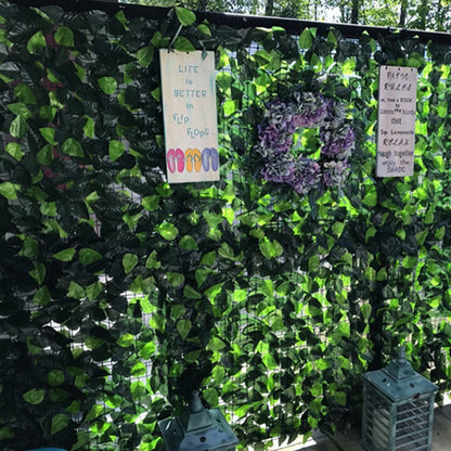 Outdoor Ivy Wall Fence Plastic Faux Hedges Fence Wall Screen Stitchable Greenery Eco-friendly Multifunctional Garden Home Decor