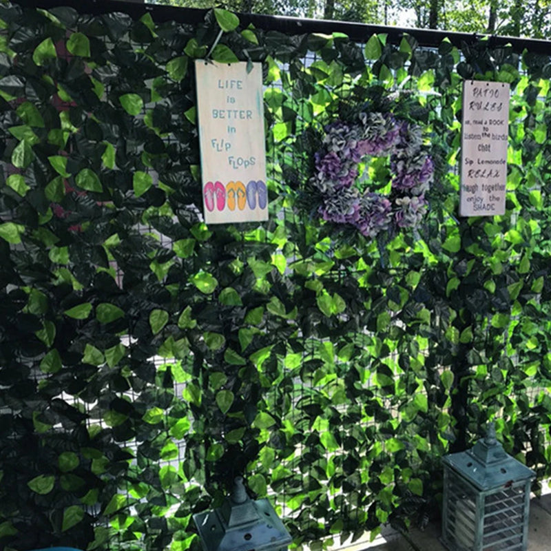 Outdoor Ivy Wall Fence Plastic Faux Hedges Fence Wall Screen Stitchable Greenery Eco-friendly Multifunctional Garden Home Decor
