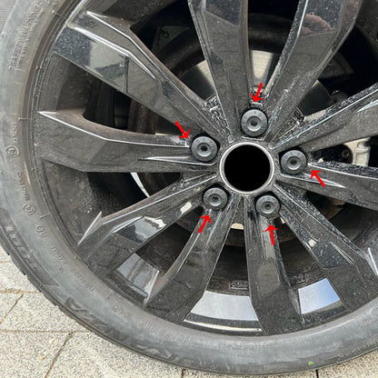 Roda Pneu Hub Cap, Porca Parafuso Tampa, Rim, Pneus Parafusos, Plugues, Pregos, Decorações de carro, Acessórios, VW Tiguan, Golf MK5, Passat B7, 20Pcs