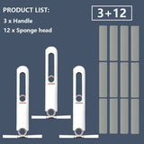 2-24Pcs Mini Mop Powerful Squeeze Mini Mop Folding with Self-Squeezing for Floor, Kitchen, Toilet, Washing Desk, Window, Car Cleaning Tools