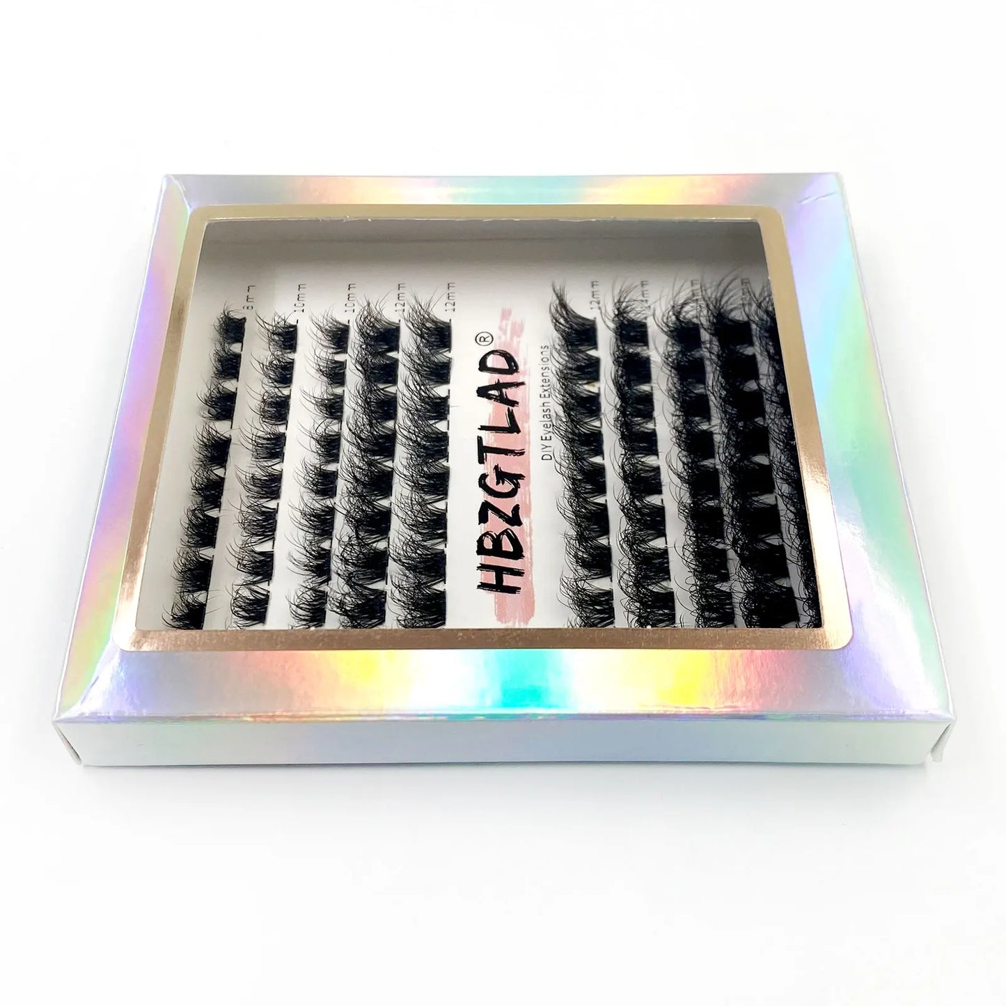 5D DIY Cluster Invisible band Lashes Segmented Bundle Thick Eyelashes Extension Russian Volume Individual False Lashes Cilios