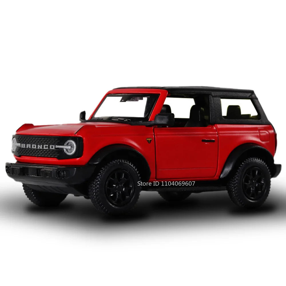 1:36 Ford Bronco Model Cars Porsche 911 Revuelto Alloy Diecast Car Toys With 2 Doors Opened Pull Back Function Vehicles For Kids